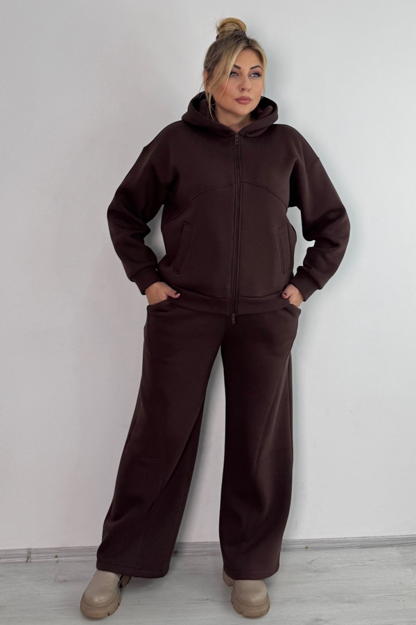 Теплий костюм "Валенсія" шоколад