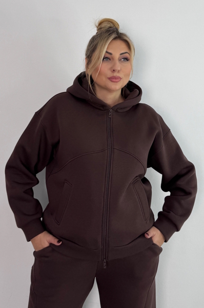 Теплий костюм "Валенсія" шоколад