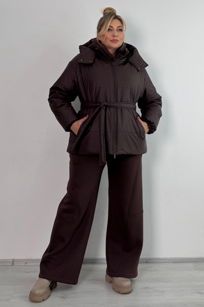 Теплий костюм "Валенсія" шоколад
