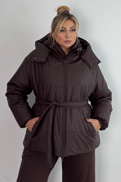 Теплий костюм "Валенсія" шоколад