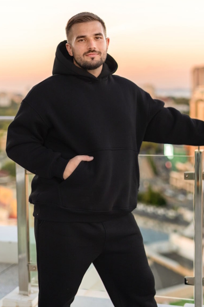 Чоловічий теплий костюм "Вайс" чорний