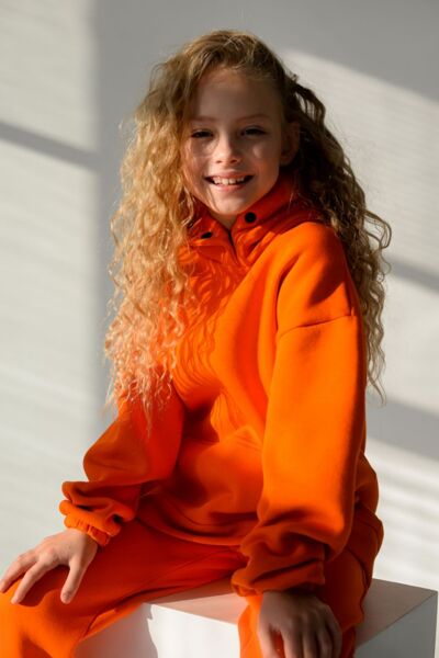 Дитячий теплий костюм "Віго" оранжевий