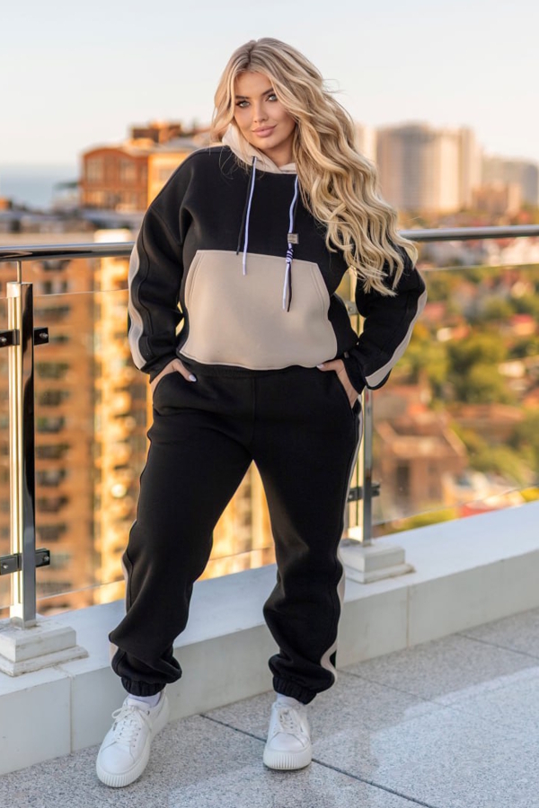 Теплий костюм "Барбара" чорний