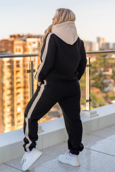 Теплий костюм "Барбара" чорний