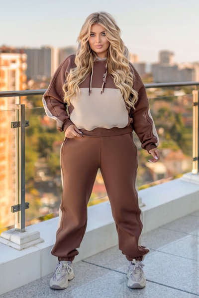 Теплий костюм "Барбара" шоколад