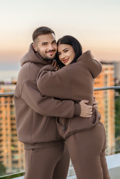 Чоловічий теплий костюм "Вайс" шоколад