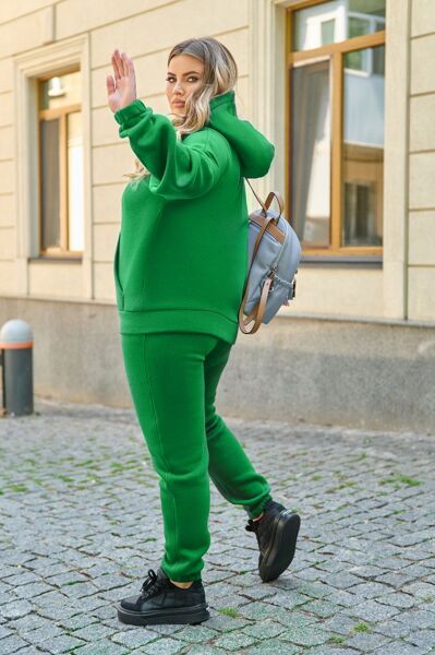 Жіночий теплий костюм "Вейл" зелений