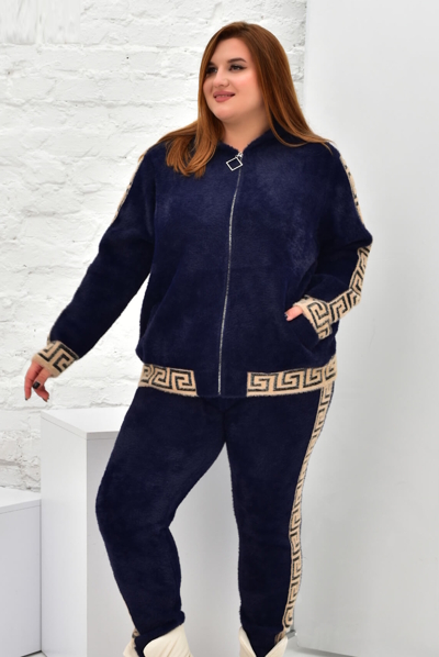 Костюм з альпаки "Арабель" темно-синій