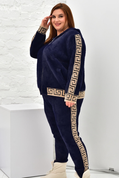 Костюм з альпаки "Арабель" темно-синій