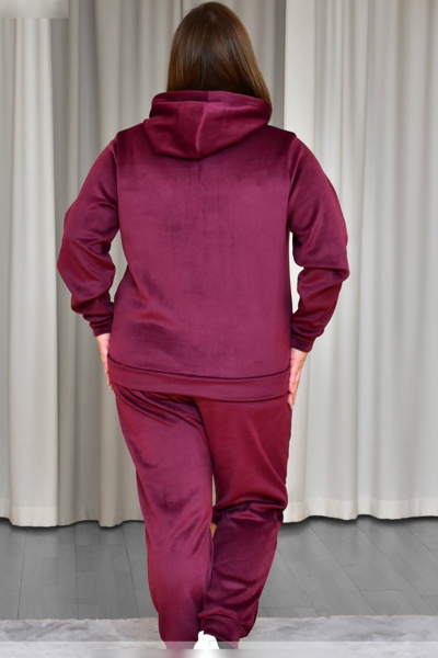 Велюровий спортивний костюм "Малібу" бордо