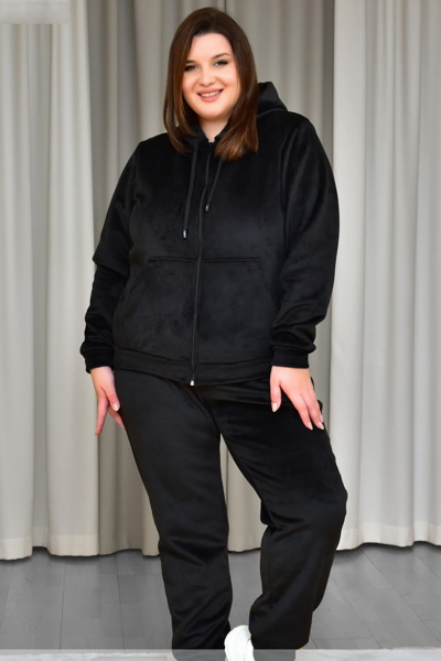 Велюровий спортивний костюм "Малібу" чорний