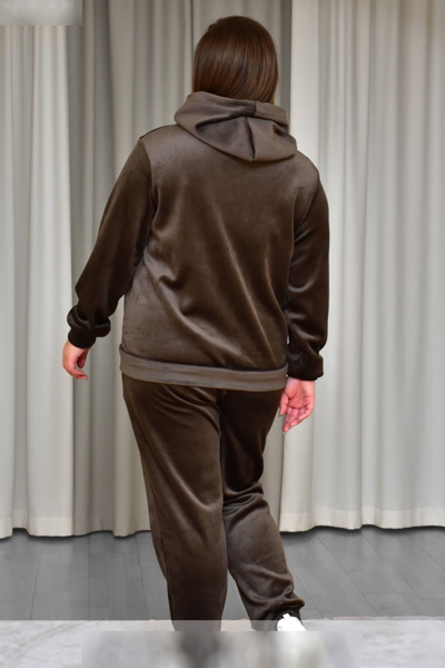 Велюровий спортивний костюм "Малібу" шоколад