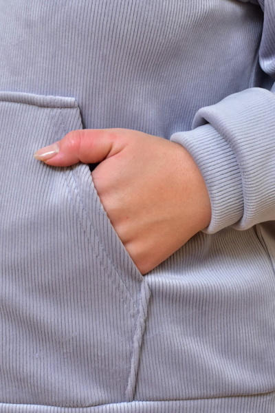 Велюровий спортивний костюм "Малібу" сірий