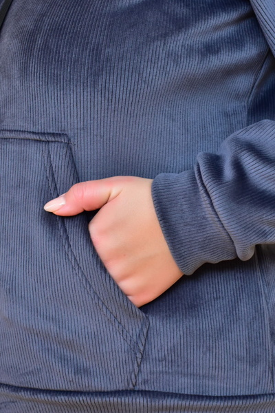 Велюровий спортивний костюм "Малібу" синій