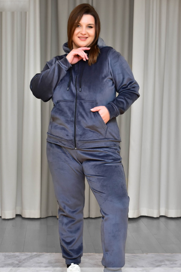 Велюровий спортивний костюм "Малібу" синій