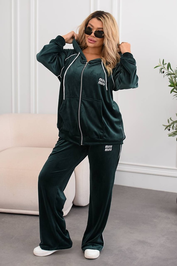 Костюм з велюру "Ейлат" смарагд