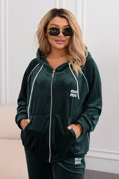 Костюм з велюру "Ейлат" смарагд