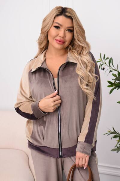 Костюм з велюру "Альма" бежевий