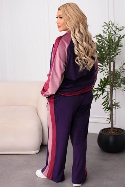 Костюм з велюру "Альма" фіолетовий