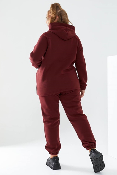 Утеплений спортивний костюм  "Дінара" бордо
