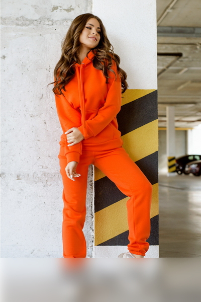 Утеплений спортивний костюм  "Люмія" оранжевий