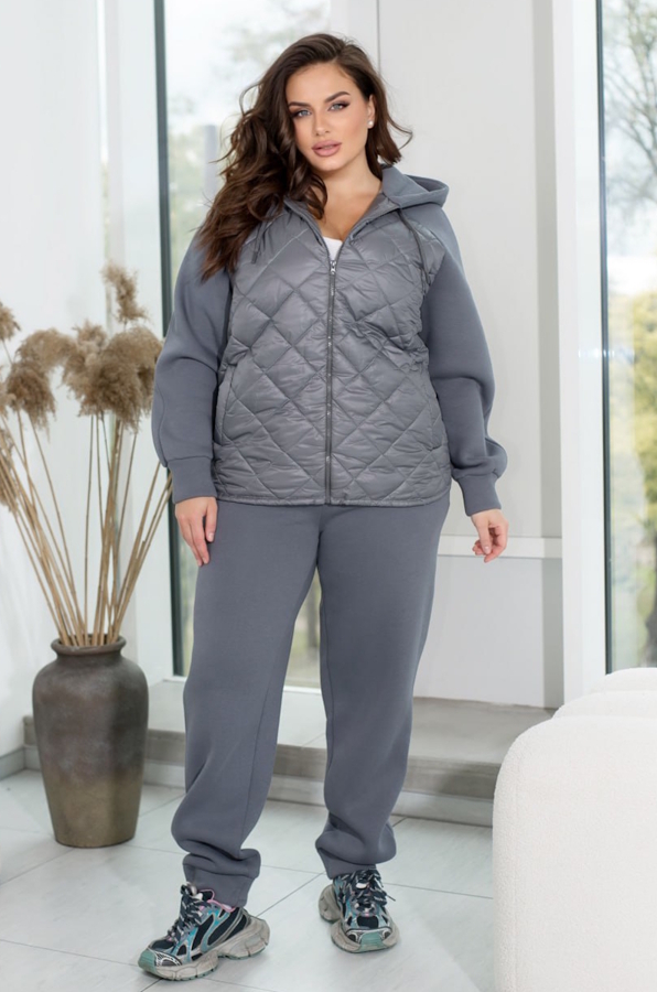 Теплий спортивний костюм "Мілорі" сірий