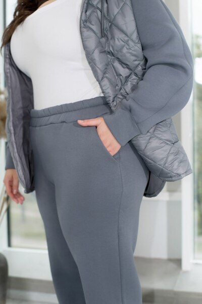 Теплий спортивний костюм "Мілорі" сірий