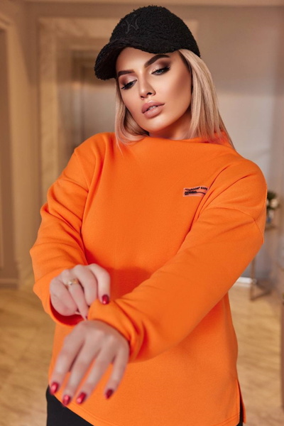 Утеплений спортивний костюм "Поліна" оранжевий