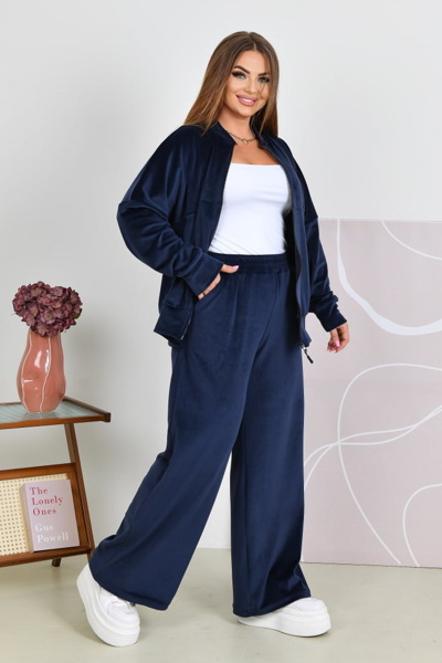 Спортивний костюм з велюру "Рікарді" синій