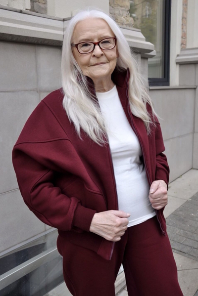 Теплий костюм "Дербі" бордо