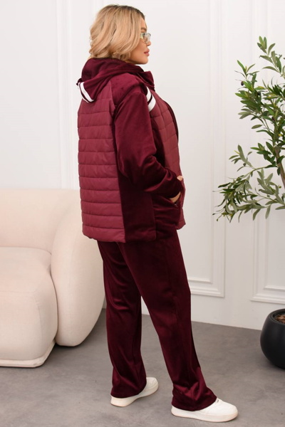 Костюм з велюру "Келлі" бордо