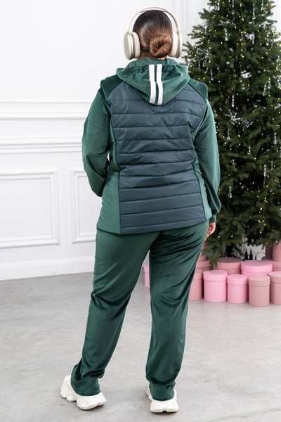 Костюм з велюру "Келлі" зелений