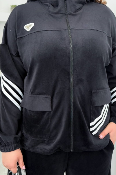 Костюм з велюру "Нейм" чорний