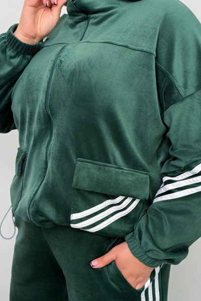 Костюм з велюру "Нейм" зелений