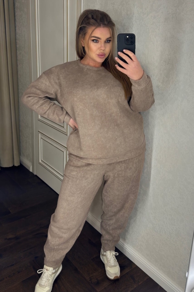 Теплий костюм "Фракція" бежевий