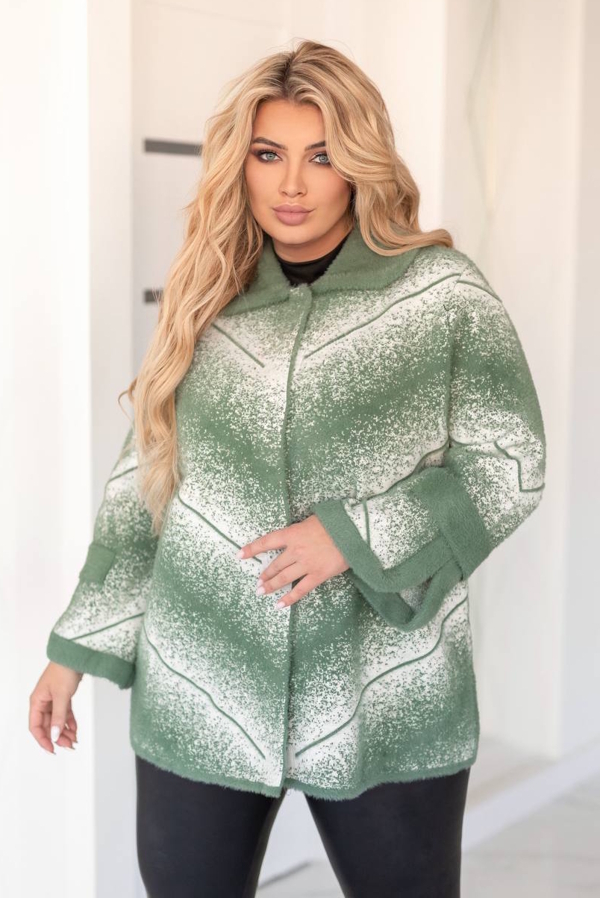 Куртка з альпаки "Лоліта" зелена