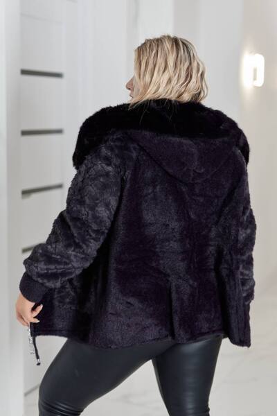 Пальто з альпаки "Роуз" чорниця