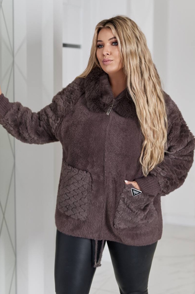 Пальто з альпаки "Роуз" шоколад