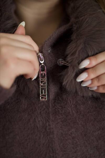 Пальто з альпаки "Роуз" шоколад