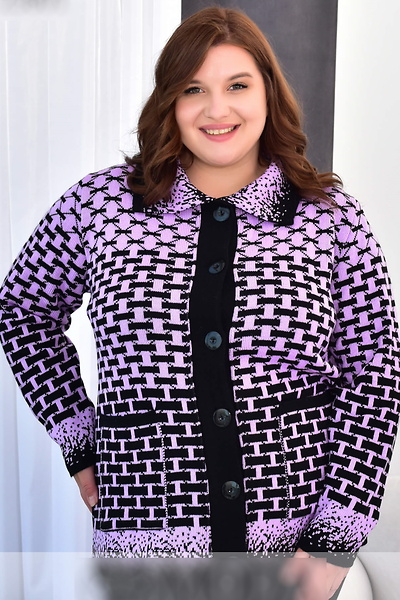 В'язана кофта "Рената" фіолетова