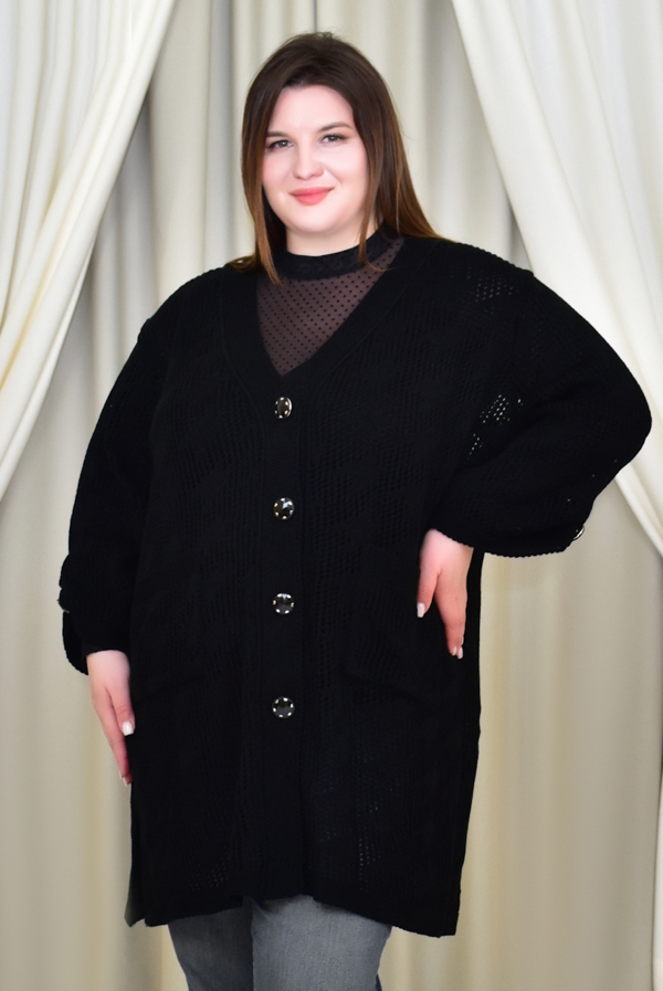 В'язаний кардиган "Вікторі" чорний