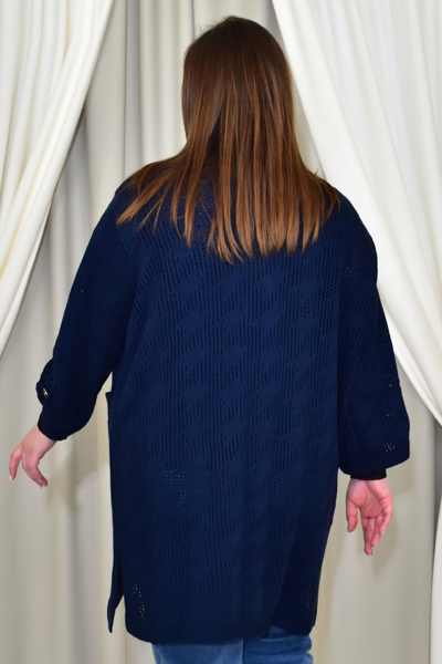 В'язаний кардиган "Вікторі" темно-синій