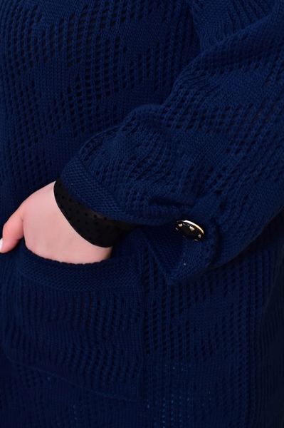 В'язаний кардиган "Вікторі" темно-синій