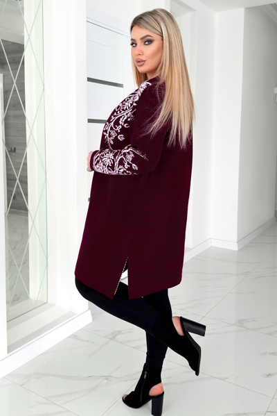 В'язаний кардиган "Евердіна" бордо