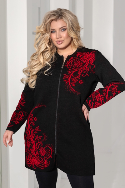 В'язаний кардиган "Евердіна" чорний-1