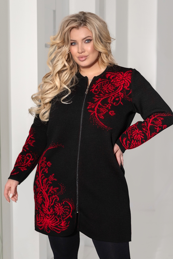 В'язаний кардиган "Евердіна" чорний-1