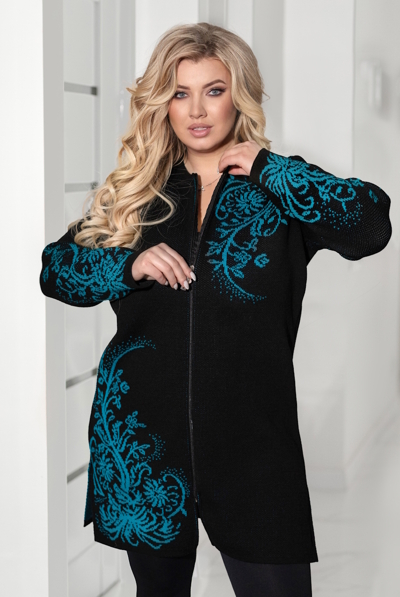 В'язаний кардиган "Евердіна" чорний-2