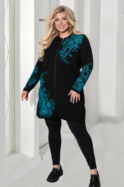 В'язаний кардиган "Евердіна" чорний-2