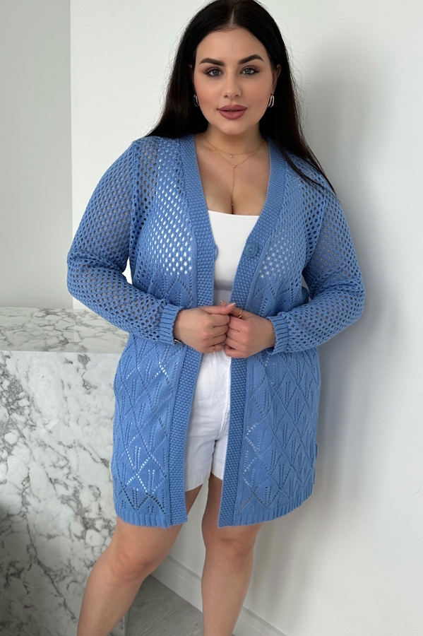 В'язаний кардиган "Фрістайл" голубий