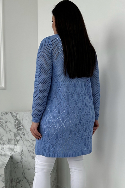 В'язаний кардиган "Фрістайл" голубий